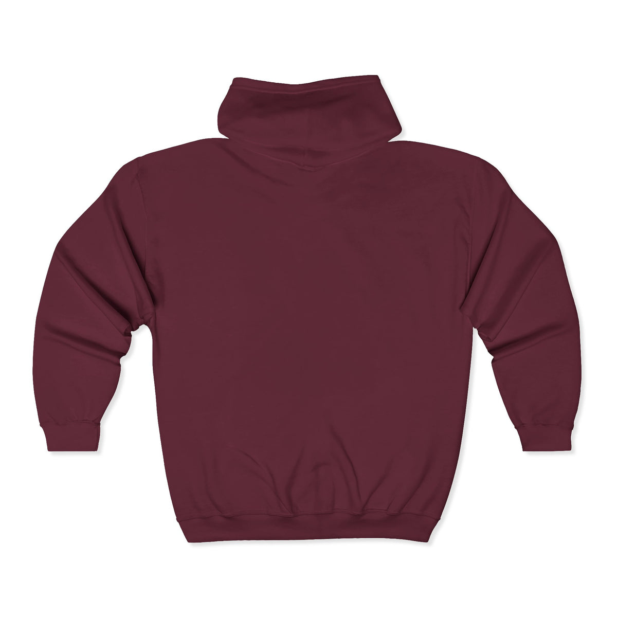 Full-Zip Hooded Sweatshirt — Classic Shield Logo "Golden Wolves"