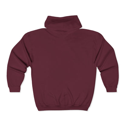 Full-Zip Hooded Sweatshirt — Classic Shield Logo "Golden Wolves"