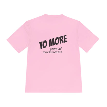 'To More' Moisture-Wicking Tee — Casual Graphic Athletic Shirt