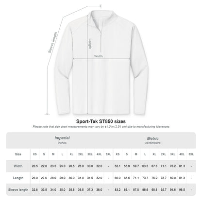 Embroidered Lion Crest Quarter-Zip Pullover — Men's Performance Top