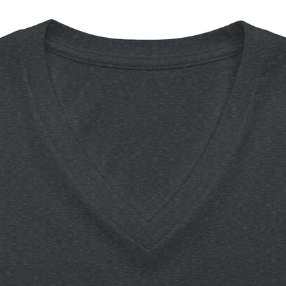 Women's V-Neck Tee — Small Chest Crest Graphic