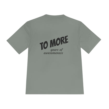 'To More' Moisture-Wicking Tee — Casual Graphic Athletic Shirt