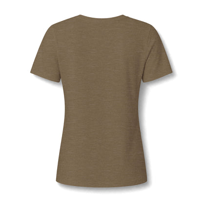 Women's V-Neck Tee — Small Chest Crest Graphic