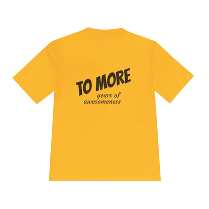 'To More' Moisture-Wicking Tee — Casual Graphic Athletic Shirt