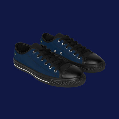 Men's Navy Canvas Sneakers — Low-Top Casual Shoes for Everyday Wear