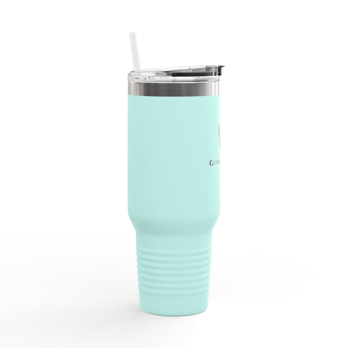 40oz Insulated Travel Mug with Handle — Red Stainless Steel Tumbler, Travel Coffee Cup