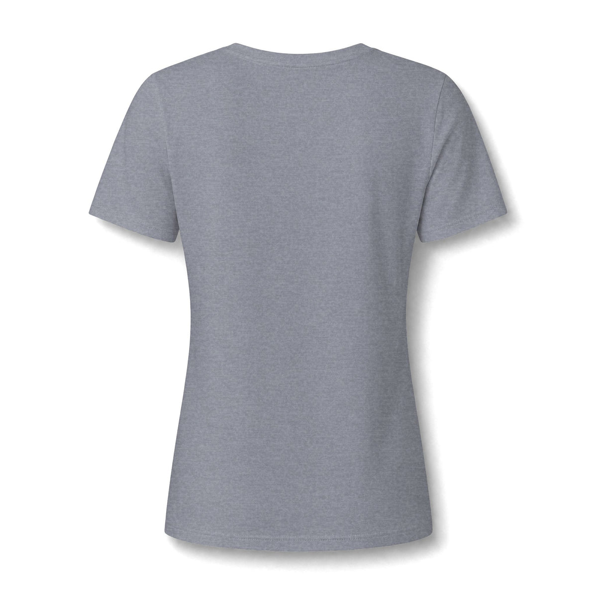 Women's V-Neck Tee — Small Chest Crest Graphic