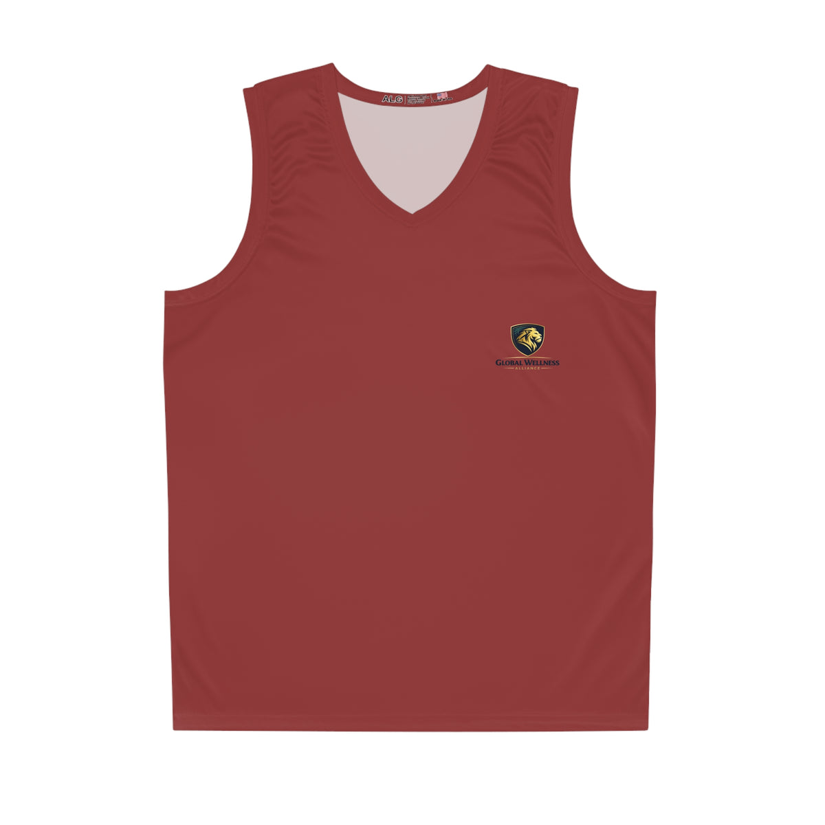 Maroon Performance Basketball Jersey — Small Chest Logo