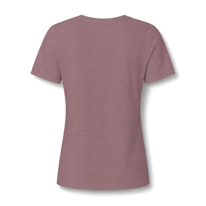 Women's V-Neck Tee — Small Chest Crest Graphic