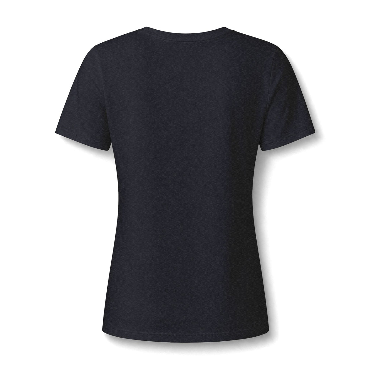 Women's V-Neck Tee — Small Chest Crest Graphic
