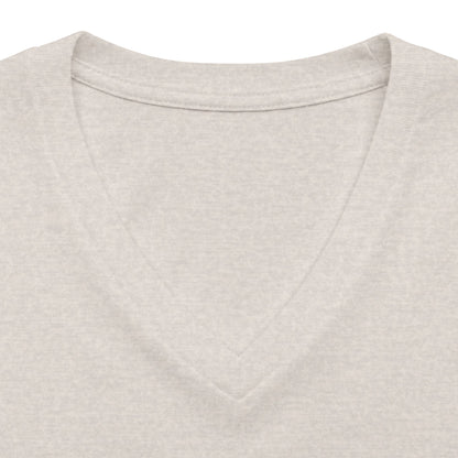 Women's V-Neck Tee — Small Chest Crest Graphic