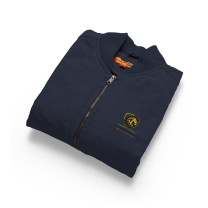 Embroidered Washed Duck Cloth Work Vest — Durable Utility Vest with Chest Logo