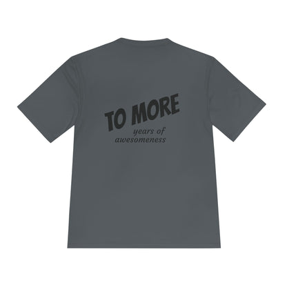 'To More' Moisture-Wicking Tee — Casual Graphic Athletic Shirt