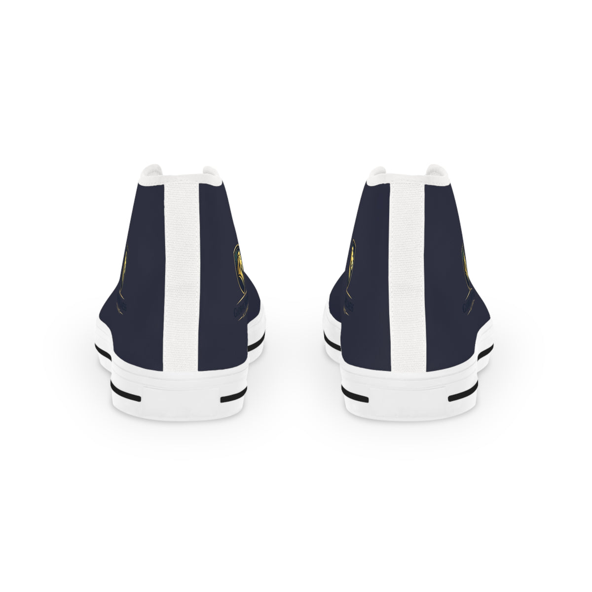 High Top Sneakers — Navy Classic Emblem Men's High-Top Shoes