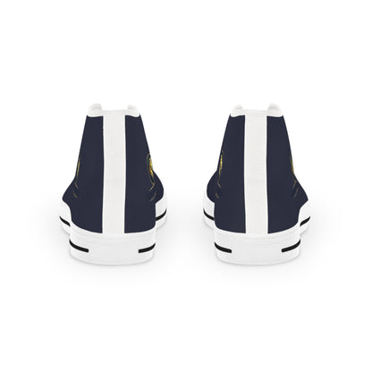 High Top Sneakers — Navy Classic Emblem Men's High-Top Shoes