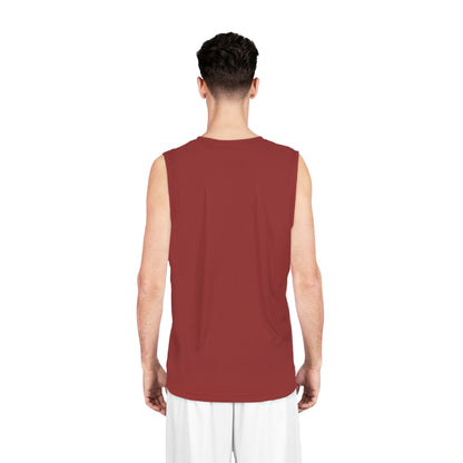 Maroon Performance Basketball Jersey — Small Chest Logo