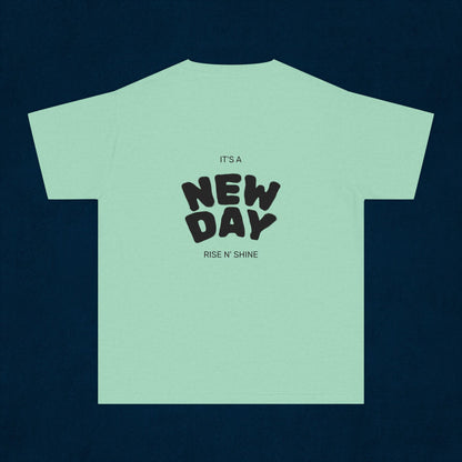 Youth Tee — "It's a New Day" Positive Graphic T-Shirt