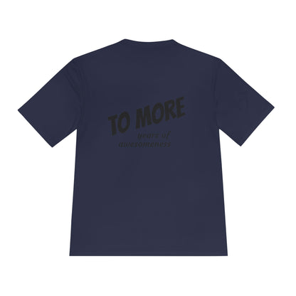 'To More' Moisture-Wicking Tee — Casual Graphic Athletic Shirt