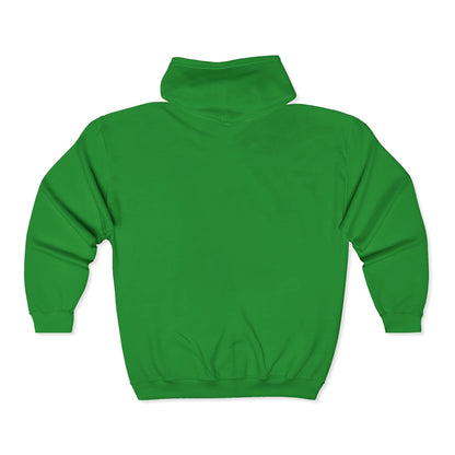 Full-Zip Hooded Sweatshirt — Classic Shield Logo "Golden Wolves"