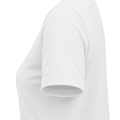 Women's V-Neck Tee — Small Chest Crest Graphic