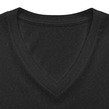 Women's V-Neck Tee — Small Chest Crest Graphic