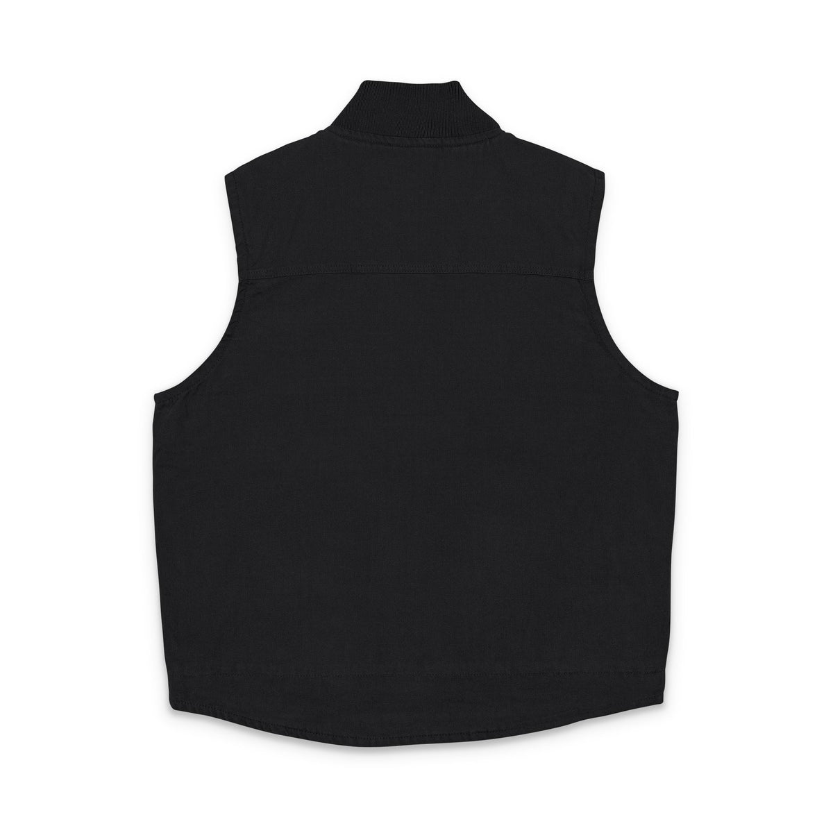 Embroidered Washed Duck Cloth Work Vest — Durable Utility Vest with Chest Logo