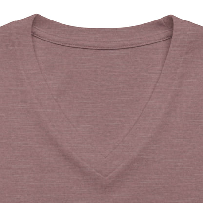 Women's V-Neck Tee — Small Chest Crest Graphic