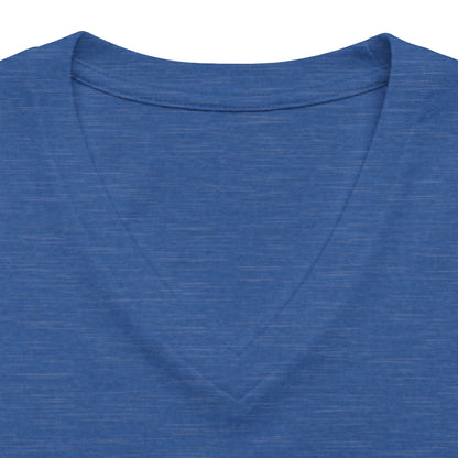 Women's V-Neck Tee — Small Chest Crest Graphic