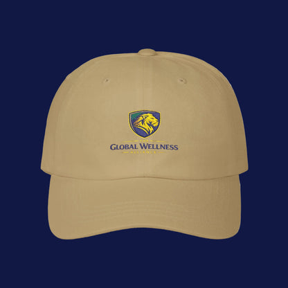 Global Wellness Classic Dad Cap – Embroidered Lion Logo Baseball Hat