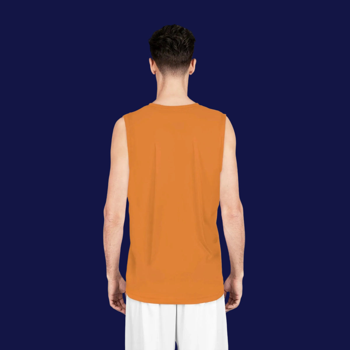 Global Wellness Orange Basketball Jersey — Lion Logo Athletic Tank