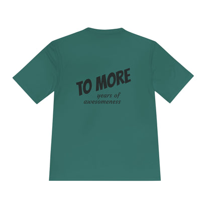 'To More' Moisture-Wicking Tee — Casual Graphic Athletic Shirt