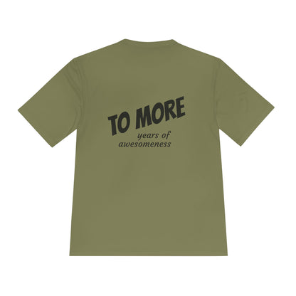 'To More' Moisture-Wicking Tee — Casual Graphic Athletic Shirt