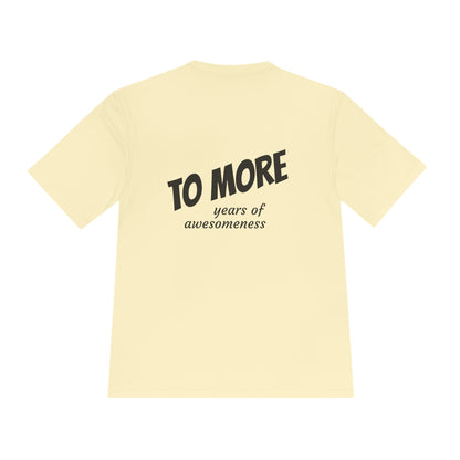 'To More' Moisture-Wicking Tee — Casual Graphic Athletic Shirt