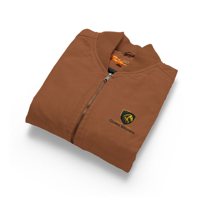 Embroidered Washed Duck Cloth Work Vest — Durable Utility Vest with Chest Logo