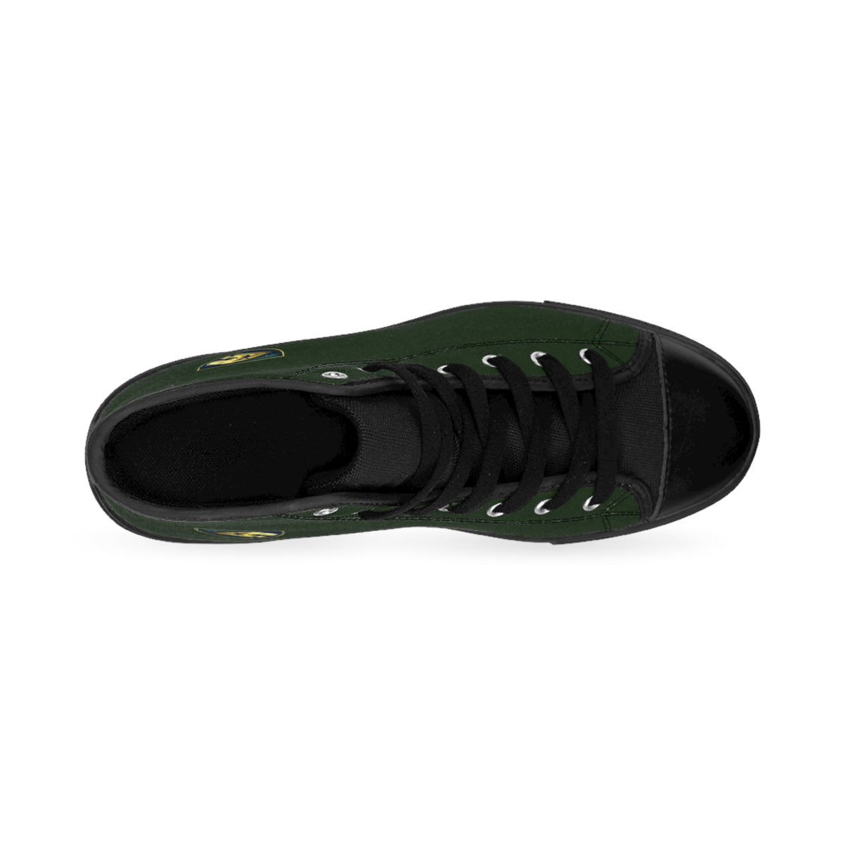 High-Top Sneakers — Green Lion Crest Casual Shoes