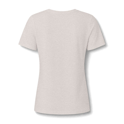 Women's V-Neck Tee — Small Chest Crest Graphic