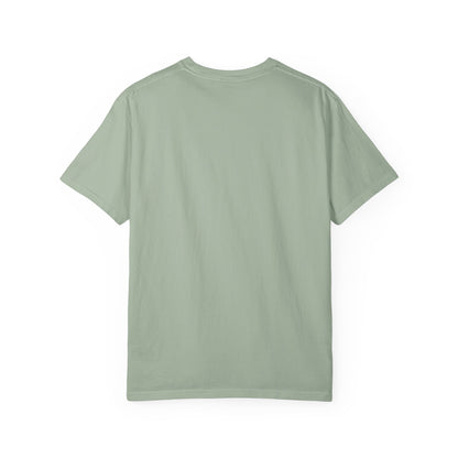 Minimal Cream T‑Shirt with Small Shield Logo — Casual Everyday Tee