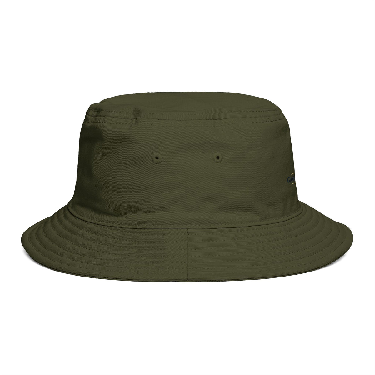 Brown Bucket Hat with Gold Crest Logo — Global Wellness Academy Embroidered Sun Hat