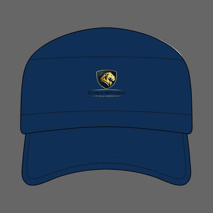 Global Wellness Corps Cap — Lion Shield Embroidered Military-Style Hat