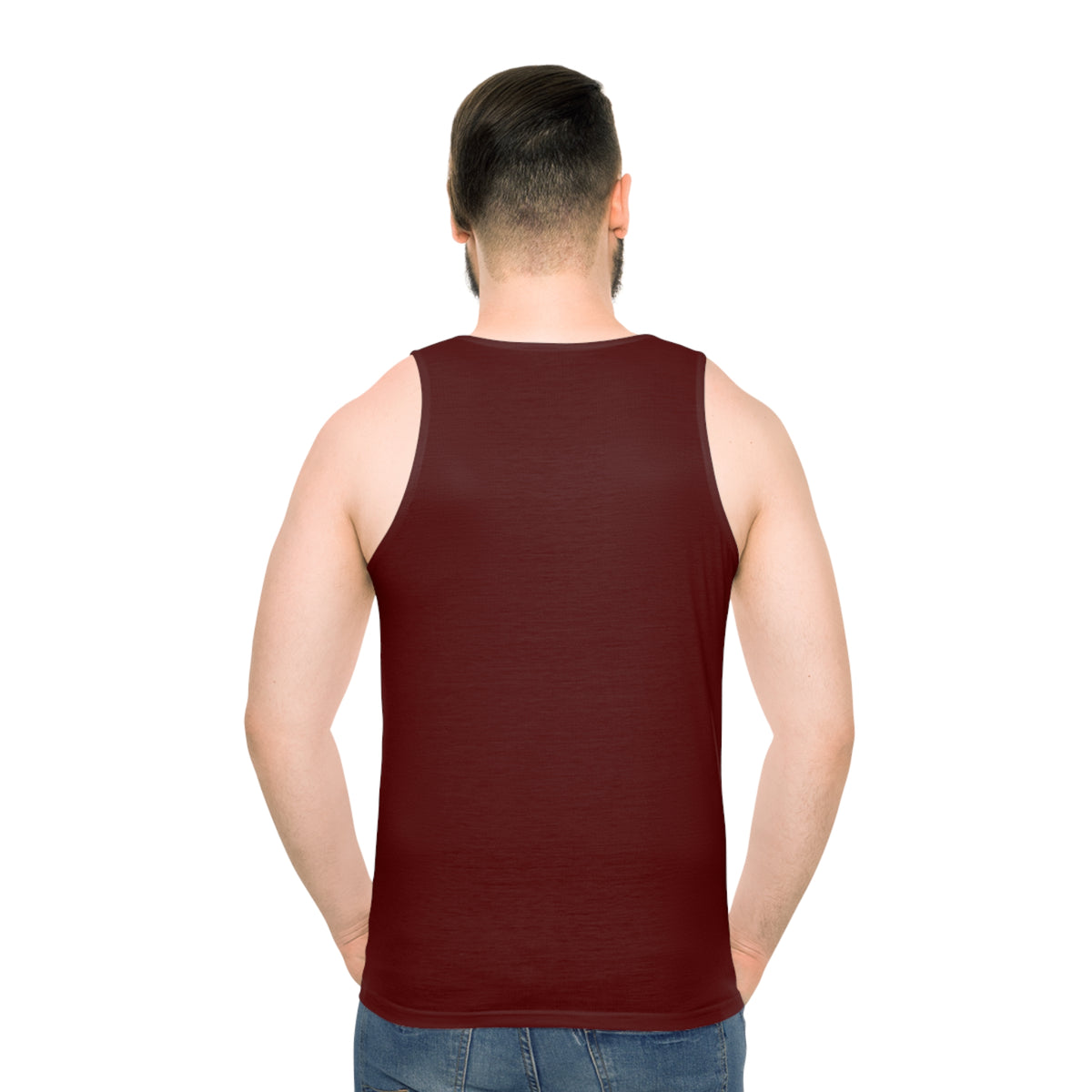 Maroon Crest Tank Top - Small Chest Emblem Athletic Sleeveless Tee