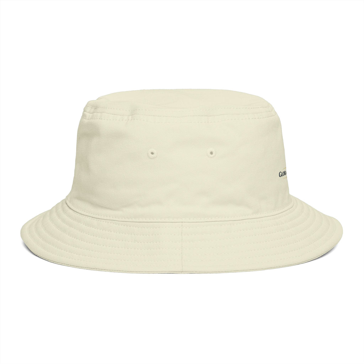 Brown Bucket Hat with Gold Crest Logo — Global Wellness Academy Embroidered Sun Hat