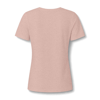 Women's V-Neck Tee — Small Chest Crest Graphic