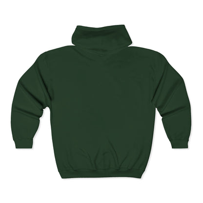 Full-Zip Hooded Sweatshirt — Classic Shield Logo "Golden Wolves"