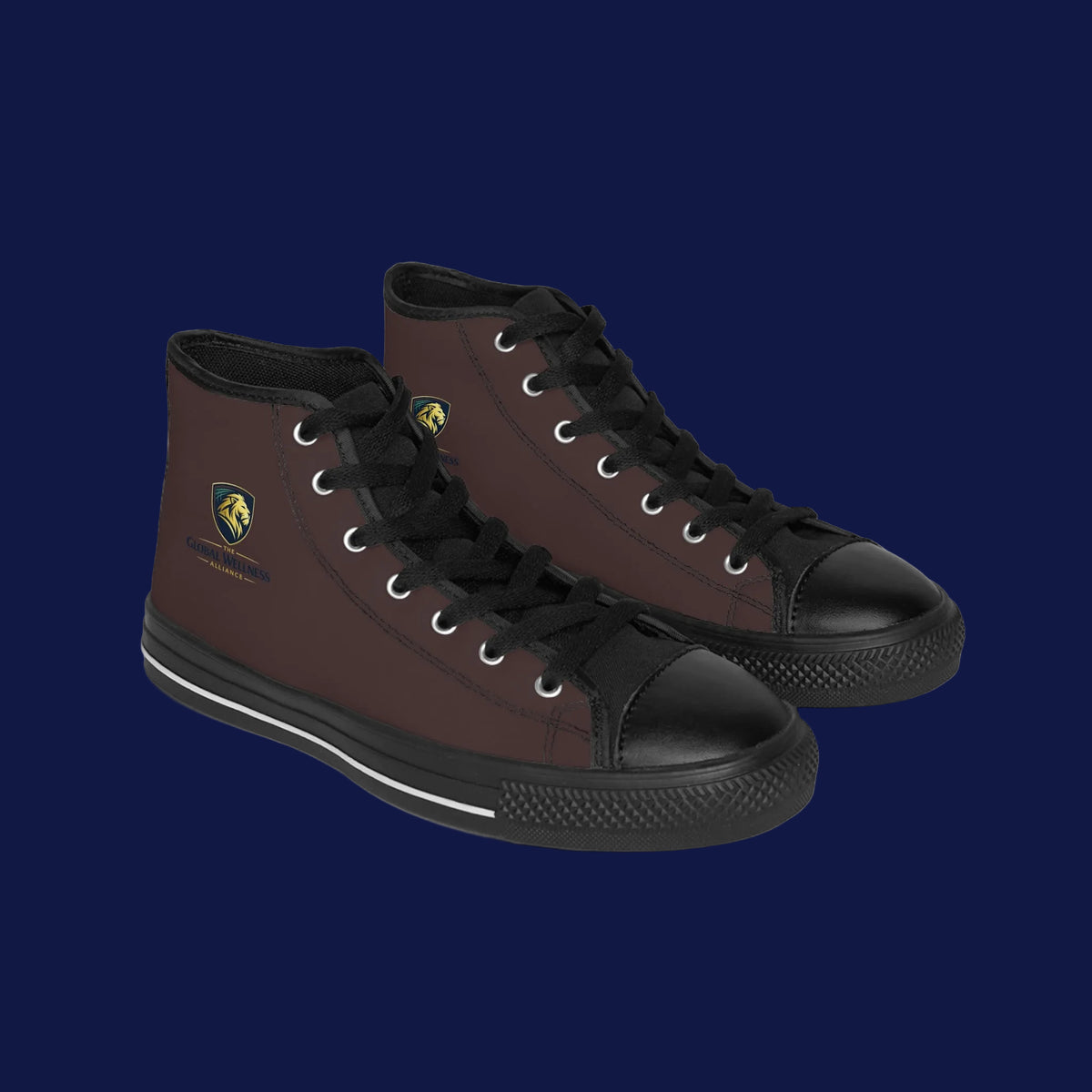 Classic High-Top Sneakers — Global Wellness Alliance Logo