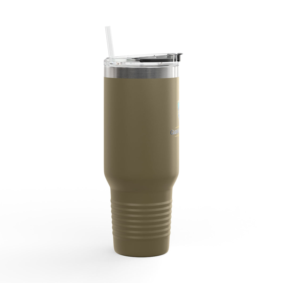 40oz Insulated Travel Mug with Handle — Red Stainless Steel Tumbler, Travel Coffee Cup