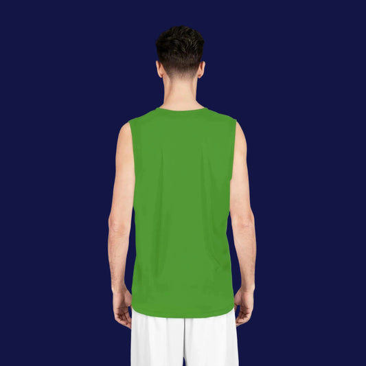 Global Wellness Green Basketball Jersey - Lion Logo Athletic Tank
