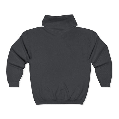 Full-Zip Hooded Sweatshirt — Classic Shield Logo "Golden Wolves"