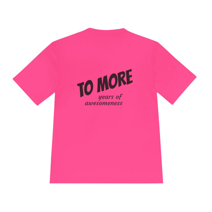 'To More' Moisture-Wicking Tee — Casual Graphic Athletic Shirt