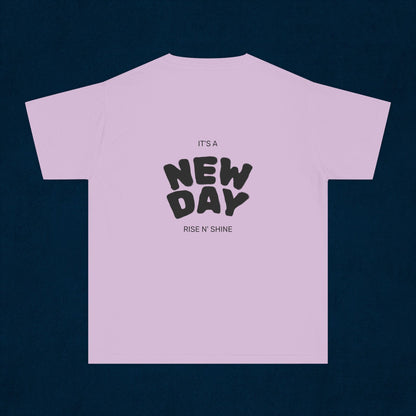 Youth Tee — "It's a New Day" Positive Graphic T-Shirt