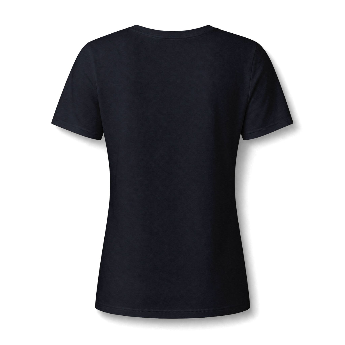 Women's V-Neck Tee — Small Chest Crest Graphic